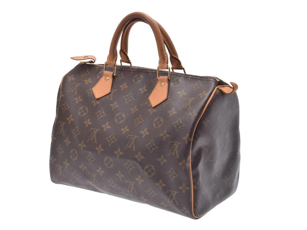 Louis Vuitton Handbag Brown Speedy Monogram Leather Brown